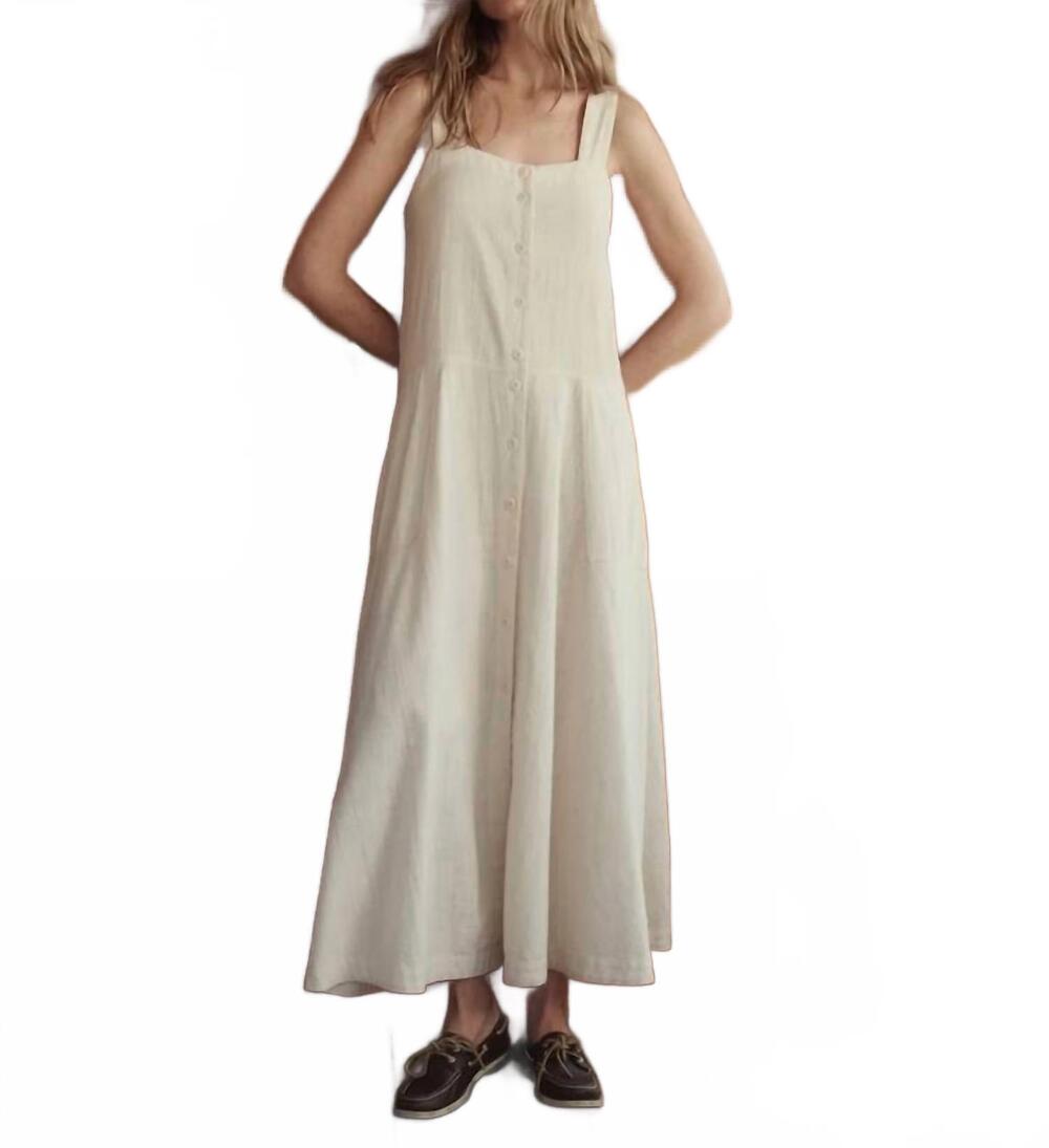 NEW THE GREAT. the apron dress in natural